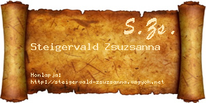Steigervald Zsuzsanna névjegykártya